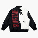 Vyšívaná kožená bunda s nejvyšším šarface černá