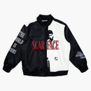 Vyšívaná kožená bunda s nejvyšším šarface černá