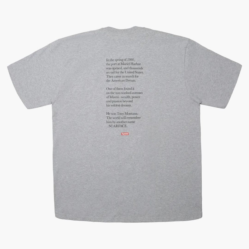 Supreme Scarface Shower Tee Heather Grey