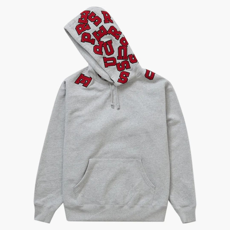 Supreme Sparse Appliqé Felpa con cappuccio Heather Grey