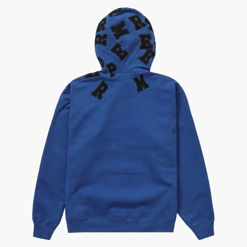 Nejvyšší rozptýlená mikina s kapucí Appliqué Washed Royal