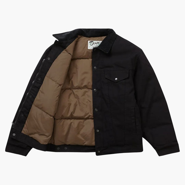 Supreme Schott Canvas Down Trucker Jacket Black