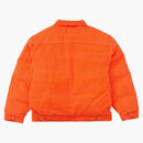 Supreme Schott Canvas Down Trucker Jacket Neon Orange