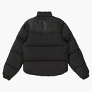 Supreme schott por chaleco de cuero chaqueta hinchada negra