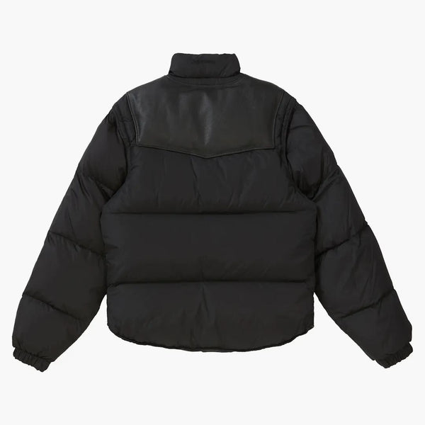Supreme Schott Down läderväst puffy jacka svart