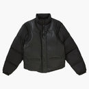 Supreme schott por chaleco de cuero chaqueta hinchada negra