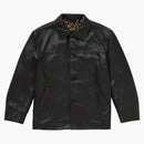 Supreme Schott Leather Car Coat (ss25) Black