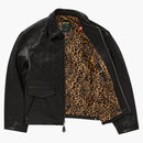 Supreme Schott Leather Racer Jacket (FW24) Black