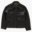 Supreme Schott Leather Racer Jacket (FW24) Black