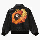 Supreme Schott Martin Wong 8 Ball Leather Varsity Jacket Black