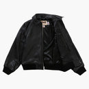 Supreme Schott Martin Wong 8 Ball Leather Varsity Jacket Black