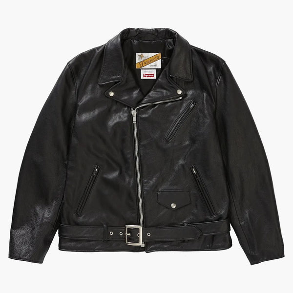 Supreme Schott the Crow Perfecto Leather Jacket Black
