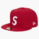 Supreme Screw Ball S logo new era 59fifty fitted has red