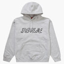 Supreme script hooded sweatshirt Ash gray