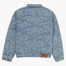 Supreme Script Jacquard Denim Trucker Jacket Washed Blue