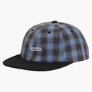 Supreme script logotipo 6 panel SS24 a cuadros azul