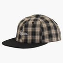Supreme Script Logo 6 Panel Ss24 Black Plaid