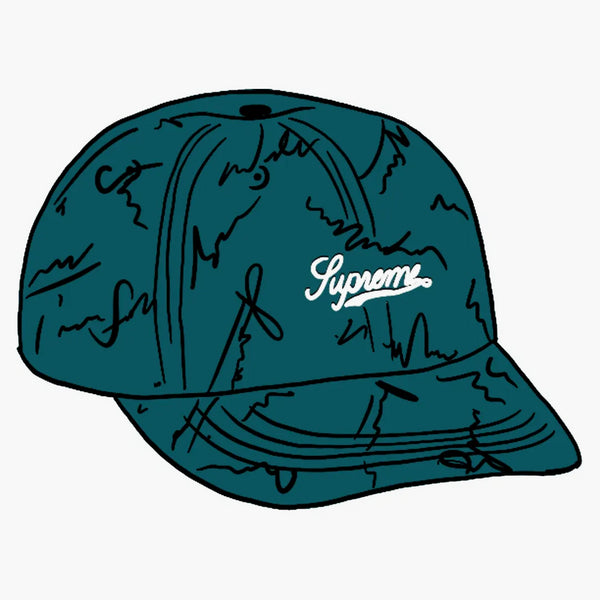 Supreme Script Logos 6-panel Bright Teal