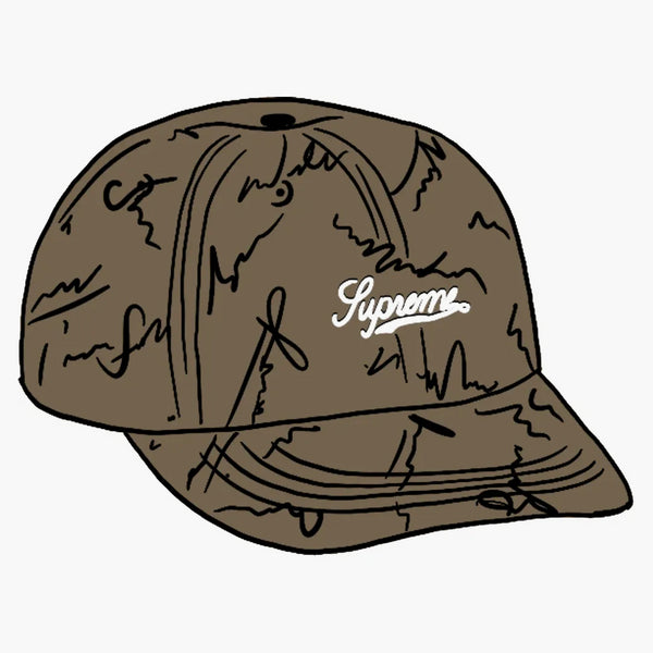 Supreme Script Logos 6-Panel Tan