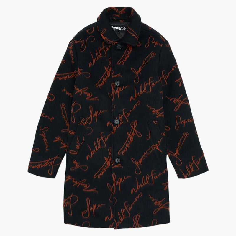 Supreme Script Logos ull överrock svart