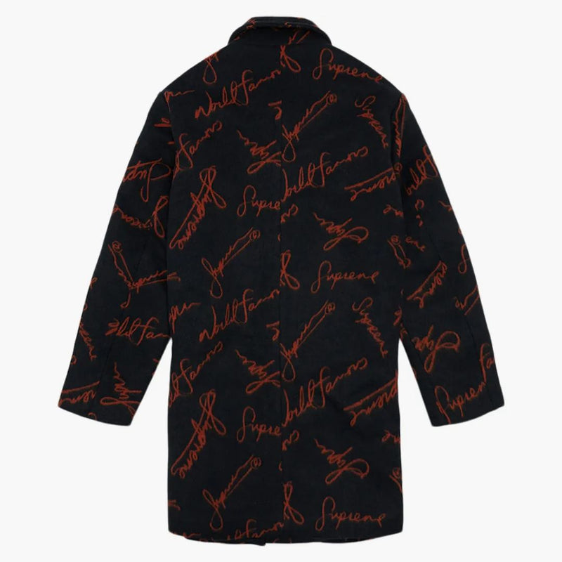 Supreme Script Logos ull överrock svart