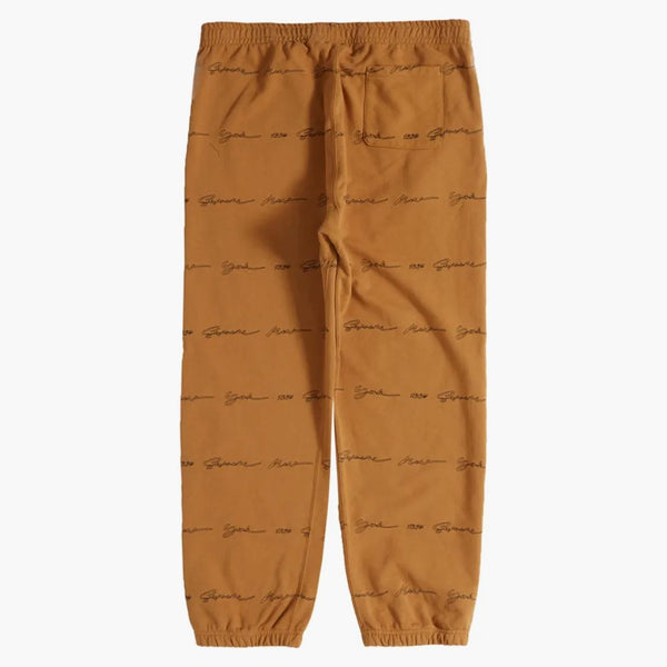 Supreme Script Stripe Sweatpant Dark Mustard
