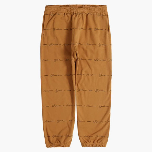 Supreme Script Stripe Sweatpant Dark Mustard