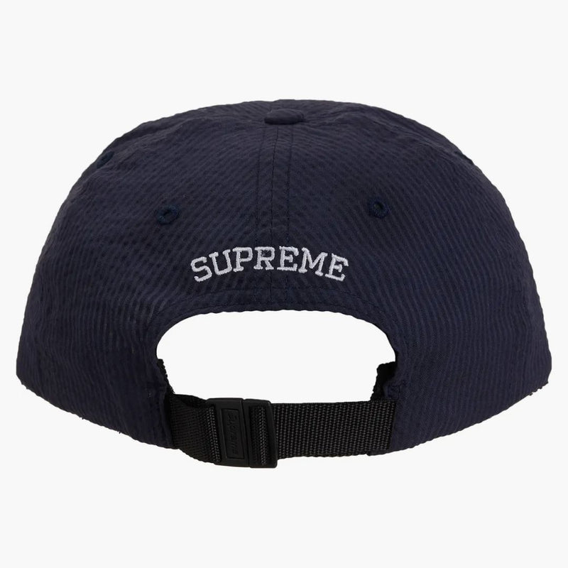 Logo Supreme Seersucker S 6 Panel Navy