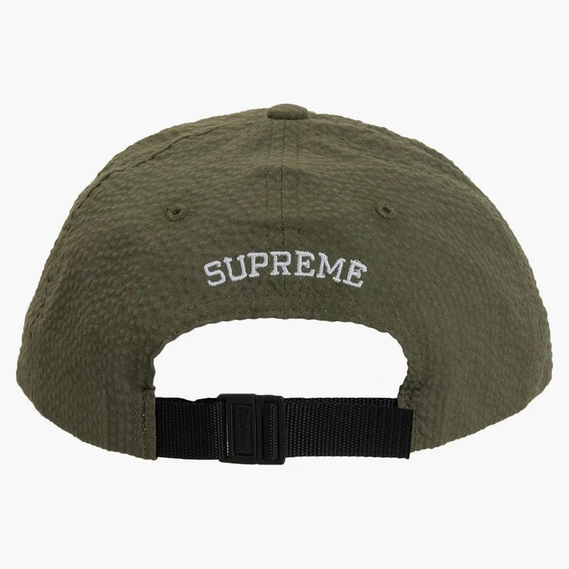 Logo Supreme Seersucker S 6 Panel Green