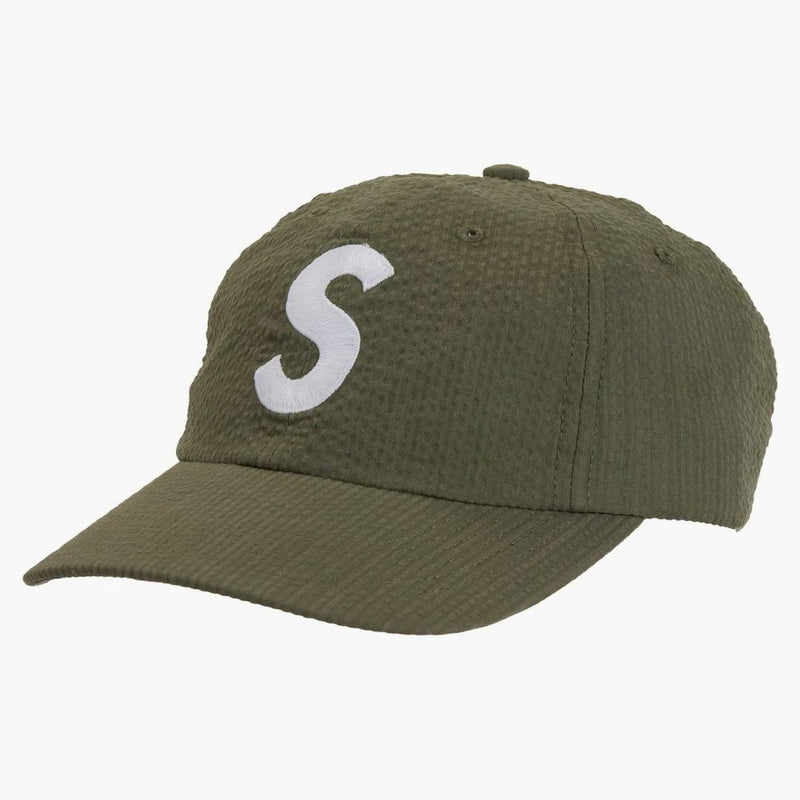 Logo Supreme Seersucker S 6 Panel Green
