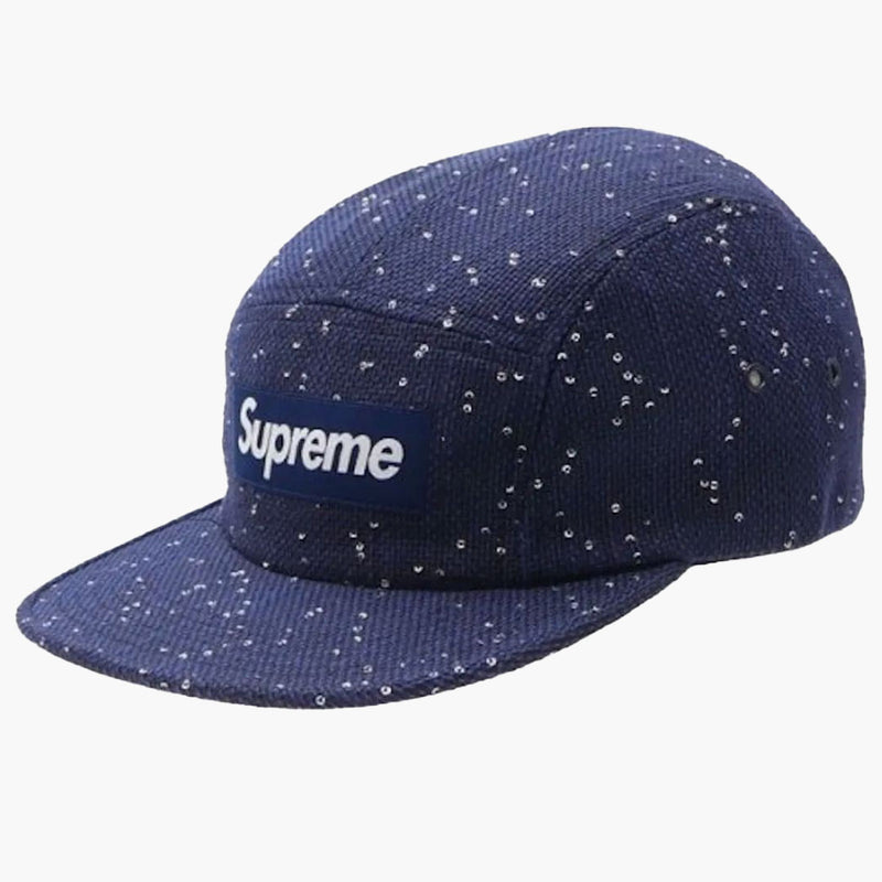 Supreme Sequins Camp Cap Navy