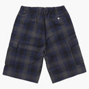 Supreme Shadow Plaid Cargo Short Navy