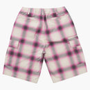 Supreme Shadow Plaid Cargo Short Pink