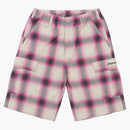 Supreme Shadow Plaid Cargo Short Pink