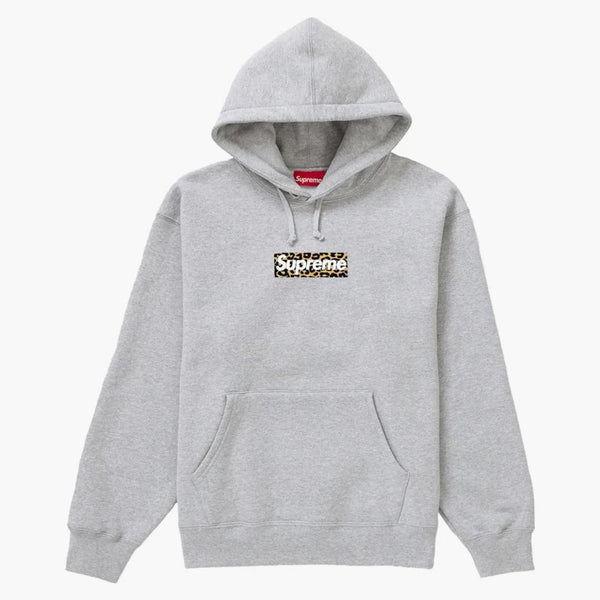 Supreme Shanghai Box Logo Hoodie Heather Grey