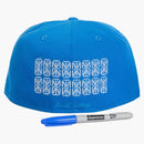Supreme Sharpie Box Logo New Era Fitted Cap Blue