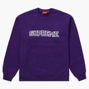 Supreme Shaattered Logo Crewneck Purple
