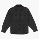 Supreme Shearling Lined Denim Work Shirt Overdyed Black