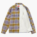 Supreme Shearling Lined Flannel Shirt Olive