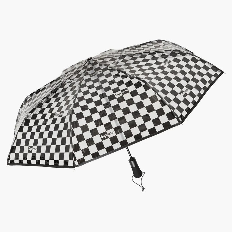 Supreme Shedrain Transparent Checkerboard paraply svart
