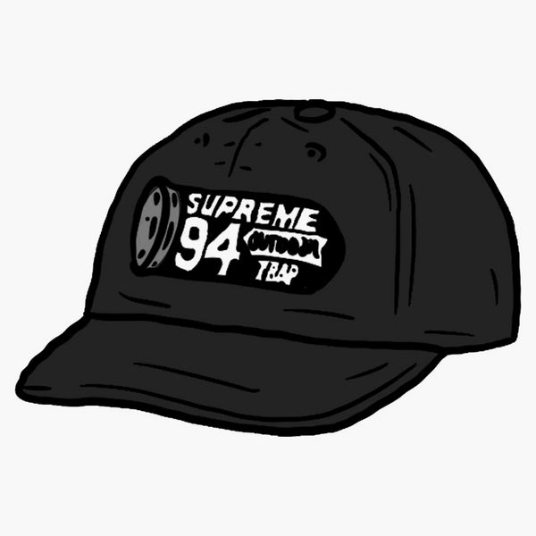 Supreme Shell Patch 6-panel svart