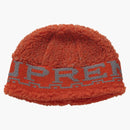 Supreme Sherpa Logo Beanie Burnt Orange