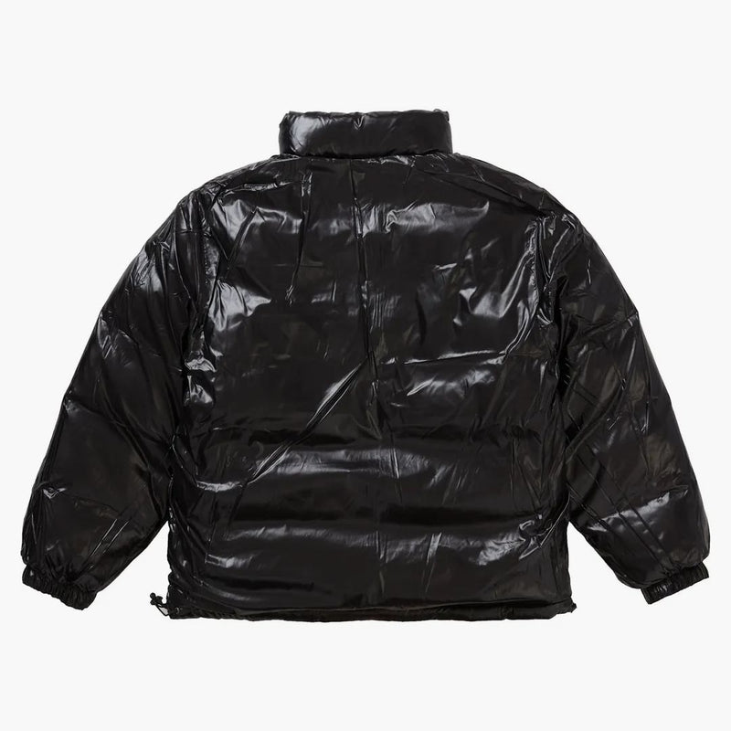 Supreme brillante chaqueta hinchada reversible blanca