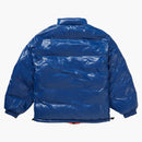 Supreme Shiny reversible puffy jacket orange