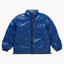 Supreme Shiny reversible puffy jacket orange