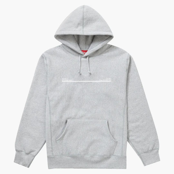 Supreme Shop Hooded Sweatshirt Heather Grey New York City