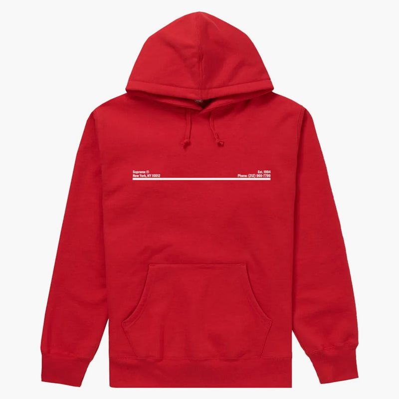 Supreme Shop Hooded Sweatshirt Red New York City