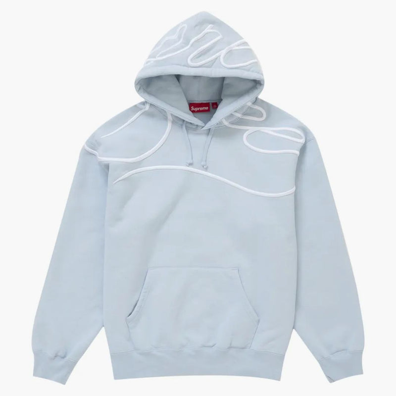 Supreme Shoulder Script Hooded Sweatshirt Dusty Blue