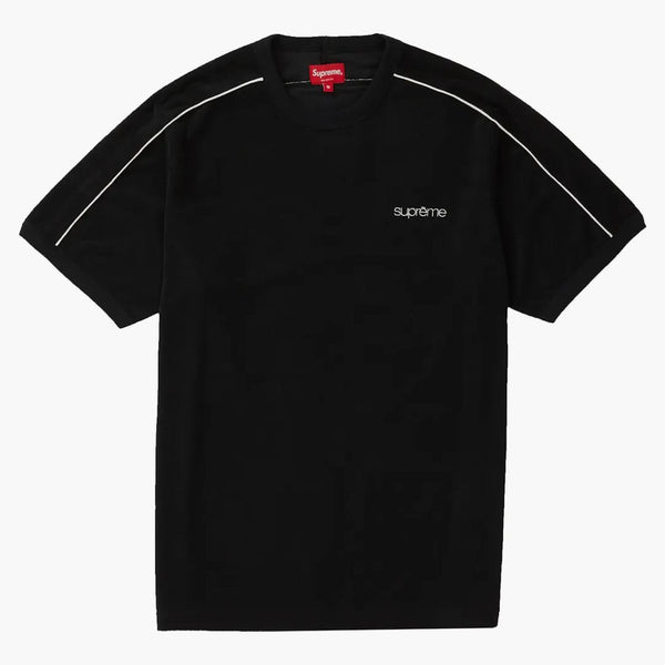 Supreme Shoulder Stripe Terry S/s Top Black