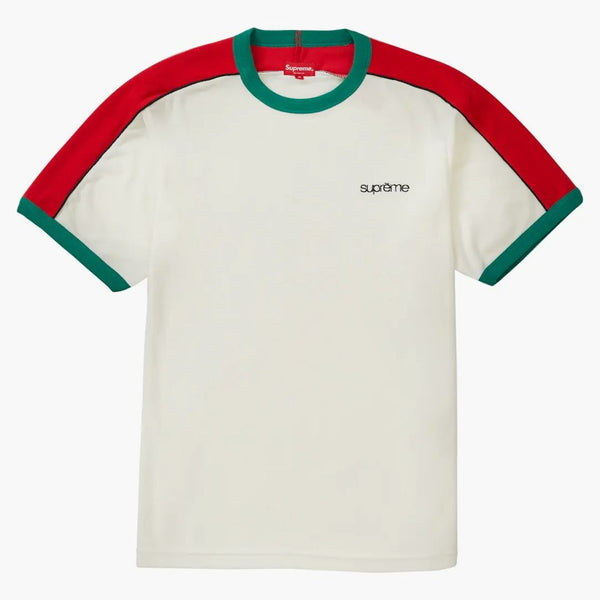 Supreme Shoulder Stripe Terry S/s Top White